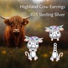 Highland Cow Earrings 925 Sterling Sliver Cow Earrings Highland Cow