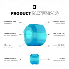 Jawzrsize Pop 'N Go Jaw, Face, and Neck Exerciser - Define Your Jawline, Slim and Tone Your Face, Look Younger and Healthier - Helps Reduce Stress and Cravings - Facial Exerciser (Beginner Blue)