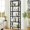 HOMISSUE Tall Bookshelf, Industrial Bookshelf with Metal Frame and Open