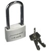 Silverline 674961 Long Shackle Aluminium Padlock, Silver, 40 mm