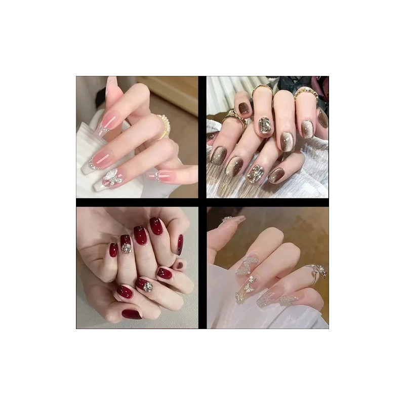 Uñas Postizas Decoradas Adheribles 3024u Soft Gel Tip A