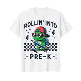 Rollin Into Pre K Dinosaur First Day Pre-K Im Ready for PreK T-Shirt