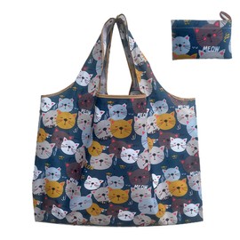 Reusable Shopping Bags, Medium Size 40 x 40 cm, Foldable Bag, Reusable Shopping Bag, Lightweight Handbag, Quick-Drying, Tear-Resistant for Shopping, Travel, Trips