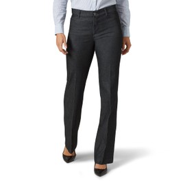 Lee Lee Women's Ultra Lux Comfort with Flex Motion Trouser Pant Black Rinse 18 Short