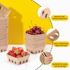 PARBEE 60 Pack Pulp Fiber Berry Basket, Molded Containers Vented