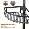 Miaicci Corner Shower Caddy Tension Pole, 4 Tier Adjustable No