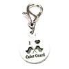 ChubbyChicoCharms I Love Color Guard Pewter Charm On A Zipper