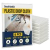 6 Pack 12 x 9 Ft Plastic Drop Cloth for