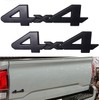 2Pcs 4x4 Emblems Badge 3D Metal Chrome Logo Side Trunk