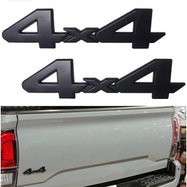 2Pcs 4x4 Emblems Badge 3D Metal Chrome Logo Side Trunk Badge Emblem for Tundra Rear Tailgate 2005-2021 Truck/SUV/Pickup