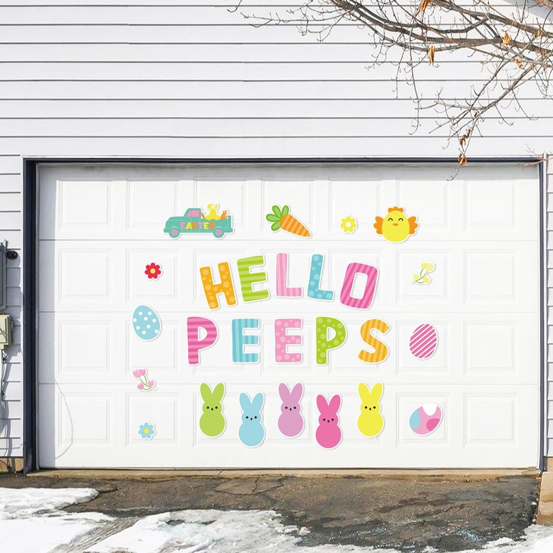 26PCS Easter Magnets Garage Door Decorations - Magnetic Refrigerator Car