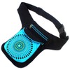 Casual Ethnic Design Fabric Waist Bag 3 Zip Pockets One