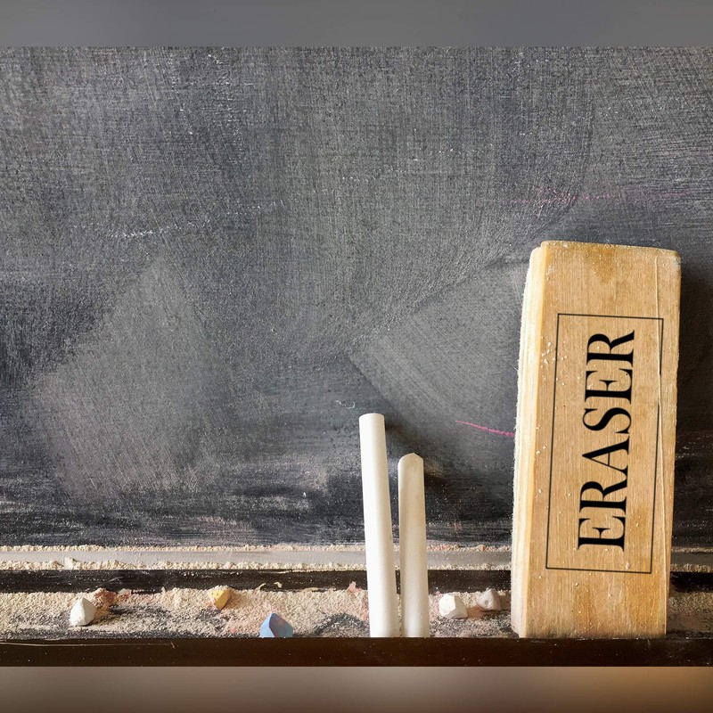 Office Mania - 3 Wooden Blackboard Chalk Erasers with Strong