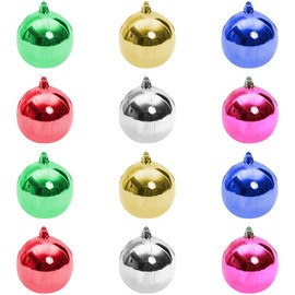 HAICN Christmas Tree Baubles Colorful Christmas Decoration Hanging Balls Hanging Ornaments Christmas Tree Pendants for Home Holiday (3cm) (12)