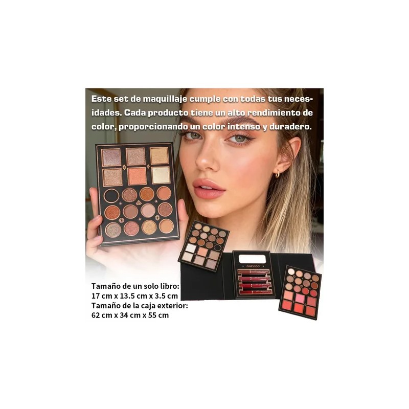 Paleta De Maquillaje De 40 Colores Brillo De Labios, Rubor