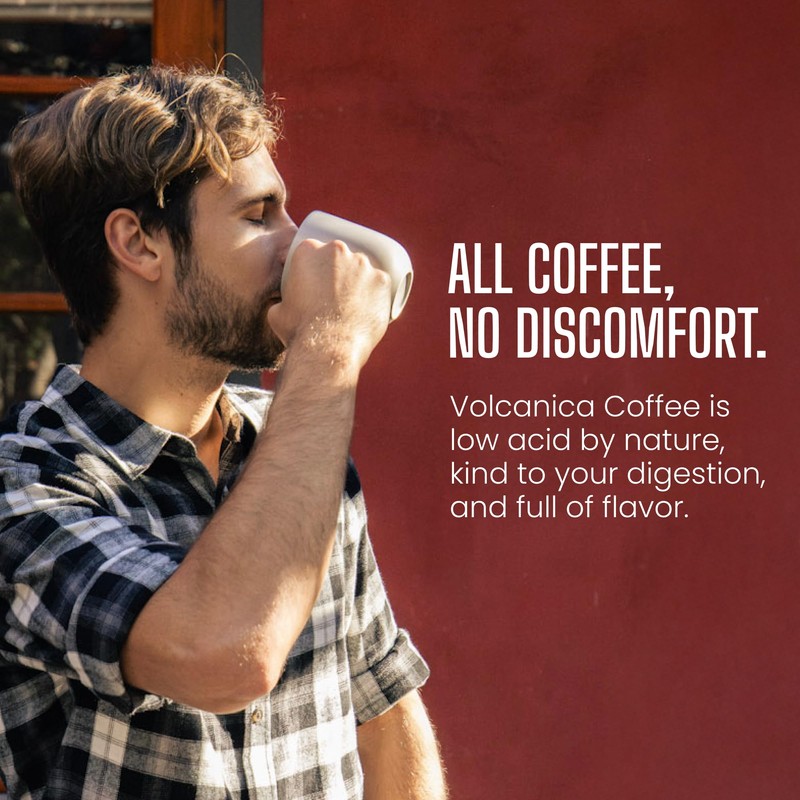 Low Acid Coffee, Blend of Natural Low Acidic Coffee, Ground,