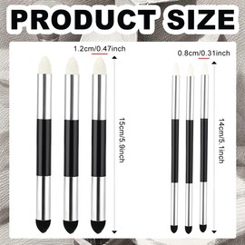 6Pcs Blending Stumps Sponge Pen Double Headed Oil Pastels Blending Art Pencils Tools Washable Sketch Rubbing Sponge Blending Sticks for Artists Student Professional Sketch Drawing Supplies