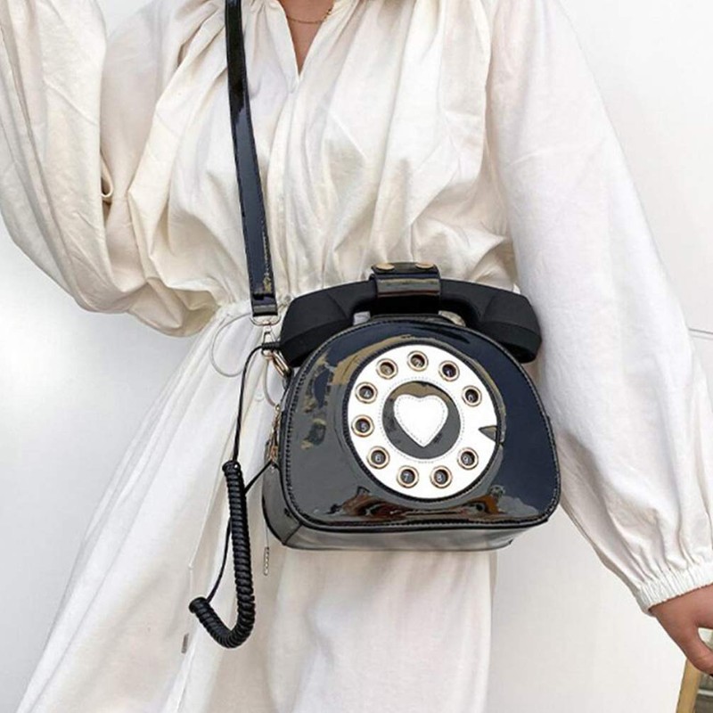 VALICLUD Shoulder Bag Phone Shaped Handbag Retro Top Handle Bag