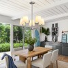 RUIYEY Dining Room Chandeliers Light - 5-Light Brushed Nickel Modern