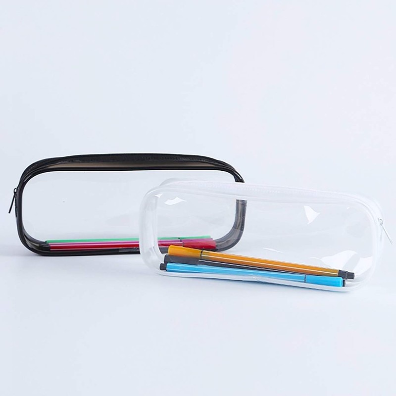 BUZZxSELECTION AC134 Stationery Case, Transparent, Clear, Pen Case, Pencil Bag,