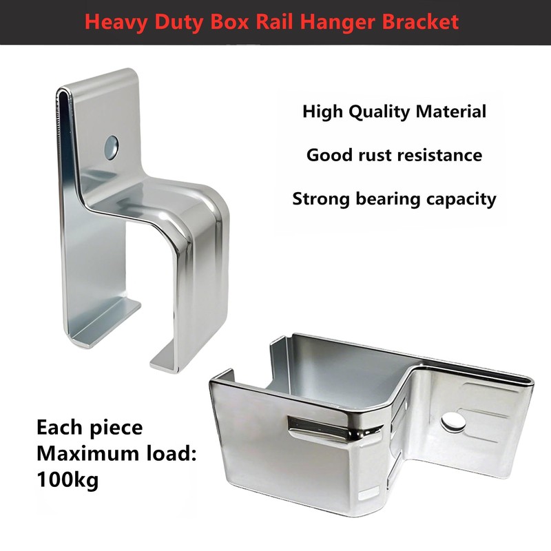 YOVXKAN Heavy Duty Box Rail Hanger Bracket with Bolts, Barn