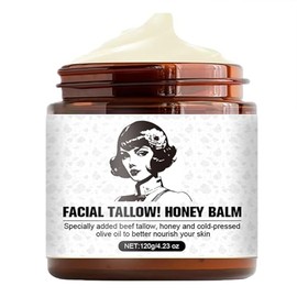 Tallow and Honey Balm – Crema de ternera natural 2025 para la piel, 4.23 onzas de crema hidratante facial para piel agrietada y seca, hidratante profundamente nutritiva crema de ternera orgánica para