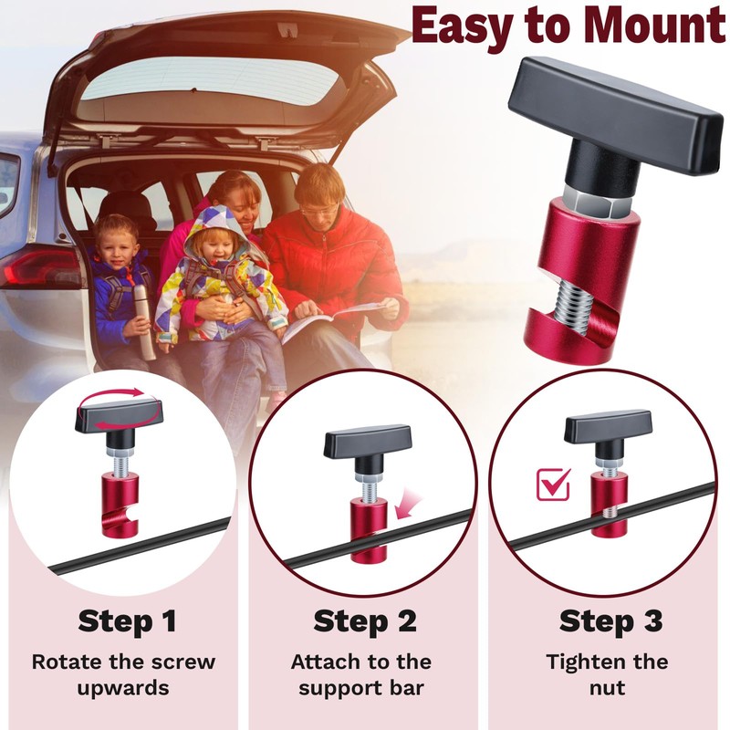 4 PCS Car Hood Prop Struts Clamp, Hood Strut Clamp,