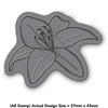 A8 'Lily Flower' Unmounted Rubber Stamp (RS00021066)