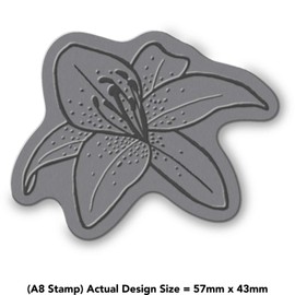 A8 'Lily Flower' Unmounted Rubber Stamp (RS00021066)