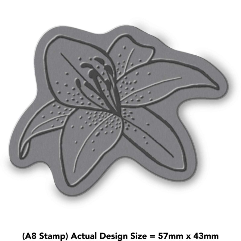A8 'Lily Flower' Unmounted Rubber Stamp (RS00021066)