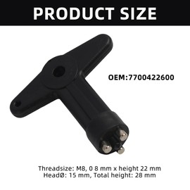 GVSS 7700422600 Professional Wheel Cap Wrench Compatible with Renault Clio Espace Kangoo Megane Opel Wheel Rim Wrench Anti-Theft Wheel Hub Nut