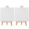 None 2 Sets Canvas Mini Easel Stand Decorative Child Student