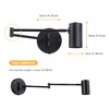 SUNLLOK Modern Black Swing Arm Wall Sconces Plug in -