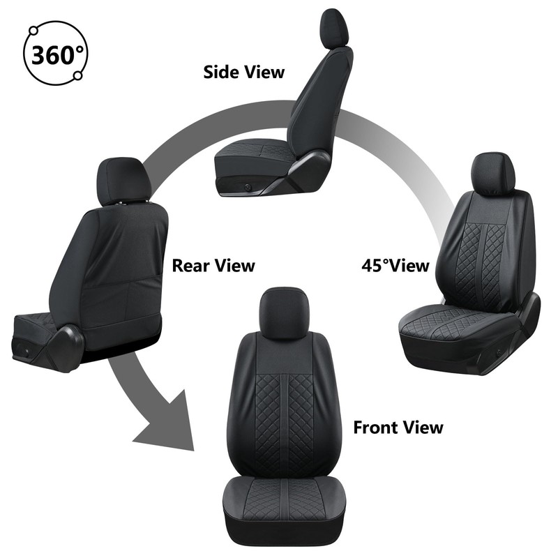Truckiipa 2 Front Tacoma Seat Covers Leather Car Seat Covers