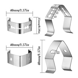 Roasting Thermometer Clips, Grill Thermometer Holder, Thermometer Clip, Stainless Steel Thermometer Holder, for Mounting Temperature Sensors for Grills, Ovens, Grills, Pack of 4