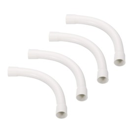 sourcing map PVC Conduit Coupler Elbow Fittings 32mm White Change Direction for Hose Electrical Conduit Pack of 4