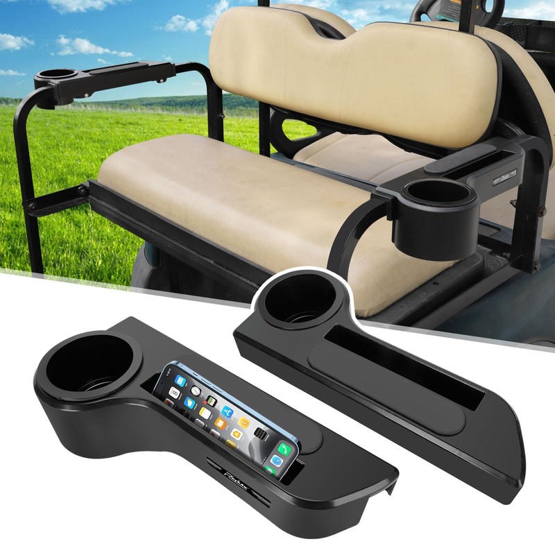 Roykaw Golf Cart Armrest with Cup Holder/Rear Seat Arm Rests