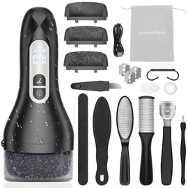 Electric Callus Remover for Feet,Rechargeable Electronic Foot File Pedicure Tools,Professional Waterproof Foot Scrubber File,Portable Pedi Feet Care for Cracked Heels &Dead Skin with LCD Display