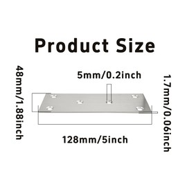 PDETVEO 4pcs 5''x1.9'' Stainless Steel Flat Mending Plate, Heavy Duty Joining Plate Bracket Fixing Brace, Straight Brace Bracket for Furniture, Wood, Shelves, Cabinet (Silver)