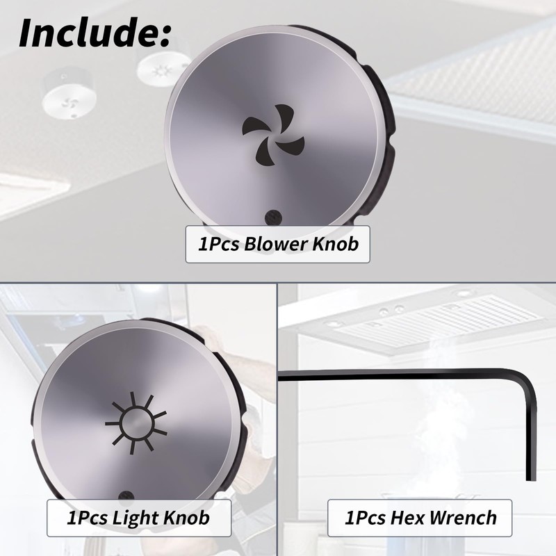 XTPTFABS SV08355 Blower and Light Knob(1* Blower knob, 1* Light