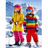 2 Pairs Waterproof Kids Winter Snow Gloves Ski Gloves for