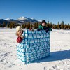SNOWCANDY Inflatable Jumbo Snow Bunker- The Ultimate Snowball Fight Bunker