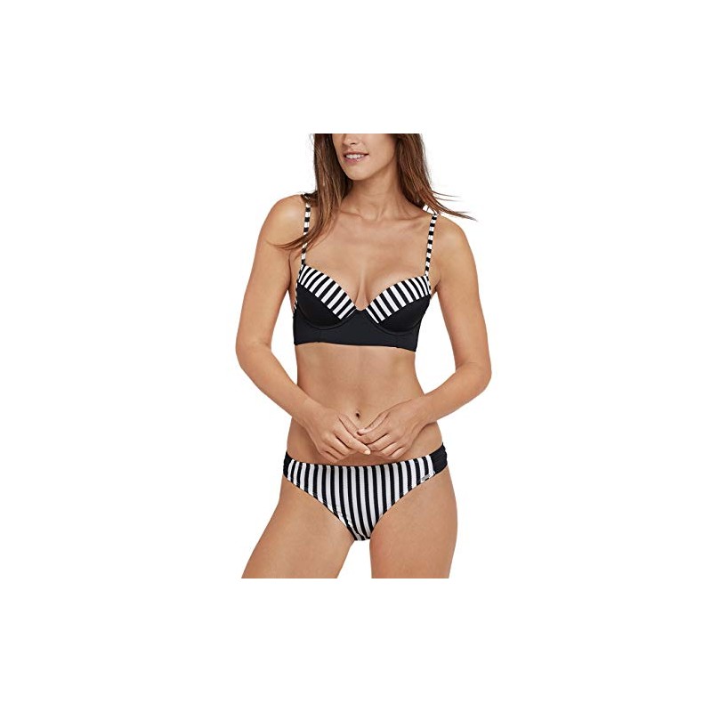 Schiesser Women's Mix & Match Bügel-Bikini Top, Black (Schwarz 000),