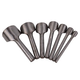 Baitaihem 7 Pcs Leather Craft Tools Half-round Cutter Punch Strap Belt Wallet with 7 Size(10mm,15mm,20mm,25mm,30mm,35mm,40mm) Half-round