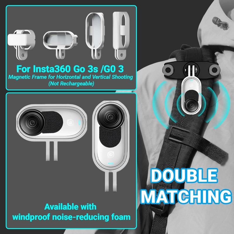 Higatful Insta 360 GO 3/GO 3S Magnetic Vertical & Horizontal