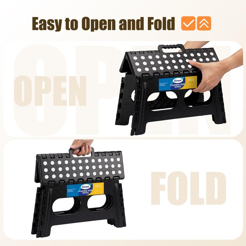 Korpai 9" Folding Step Stool for Adults and Kids 15-Inch