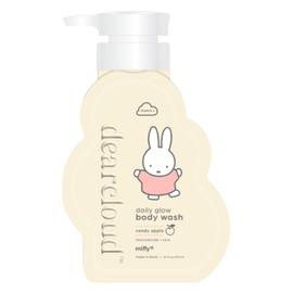 dearcloud x Miffy Daily Glow Body Wash – Niacinamide, Cica & Vitamin C – Exfoliating Body Wash & Bath Soap for Women and Men - Candy Apple (16 fl oz)