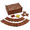 BENECREAT Wooden Bobbins Sewing Threads Kit, Embroidery Floss Organizer Box