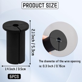 6 Pcs Wall Grommet for Starlink Cable Routing, kit Wall Grommets for Cables, Silicone Cable Feed Through Bushings Cable，Wall Hole Cover Compatible with Starlink Mount for Protecting Cords (Black)