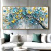 Abstract Tree Wall Art - Framed Modern Canvas Painting for